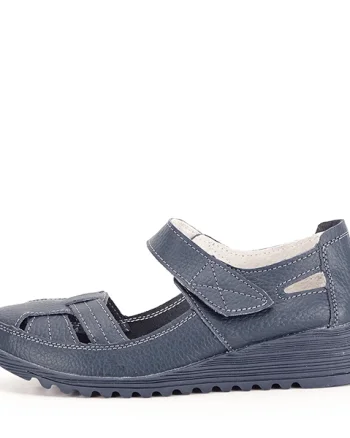 Balerini piele naturala Carina bleumarin M4