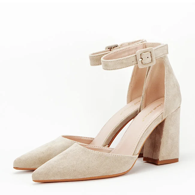 Pantofi bej decupati 8708 04