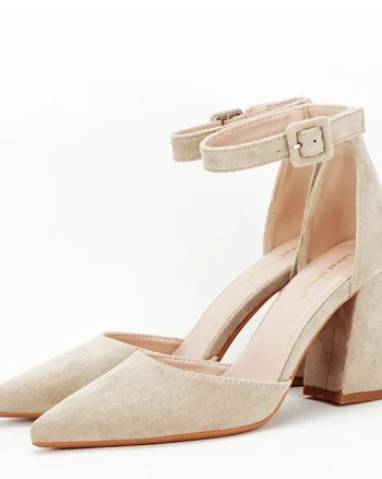 Pantofi bej decupati 8708 04