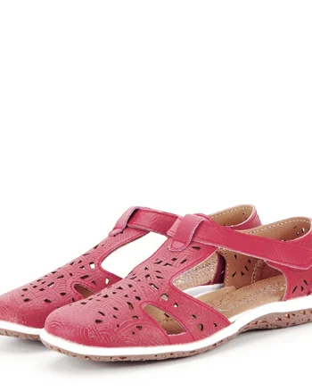 Balerini rosii din piele naturala CXWL2118 M5