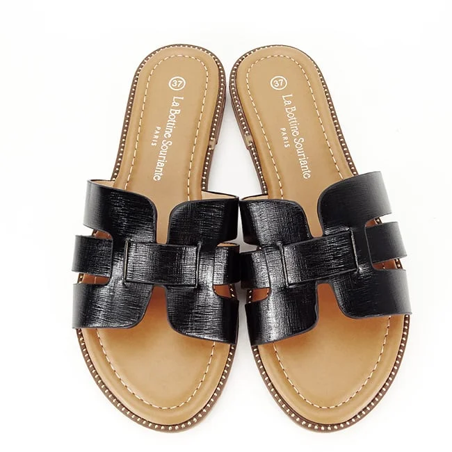 Papuci negri casual BSL8870 132
