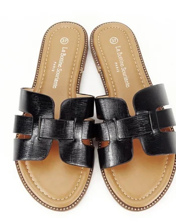Papuci negri casual BSL8870 132