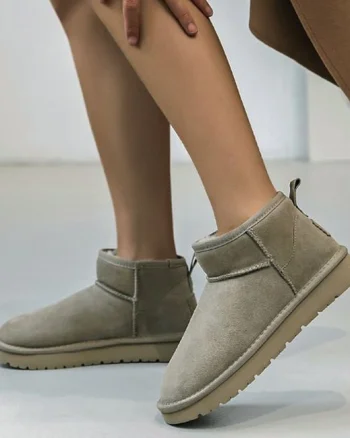 Ghete taupe din piele naturala JB1966 111