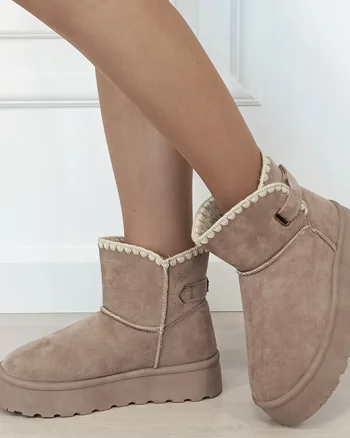 Cizme scurte kaki imblanite DAY9058 116