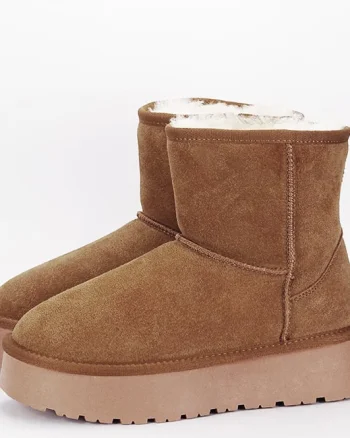 Cizme scurte camel din piele naturala W5825 110