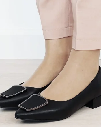 Pantofi negri comozi din piele naturala BY6921-2 03
