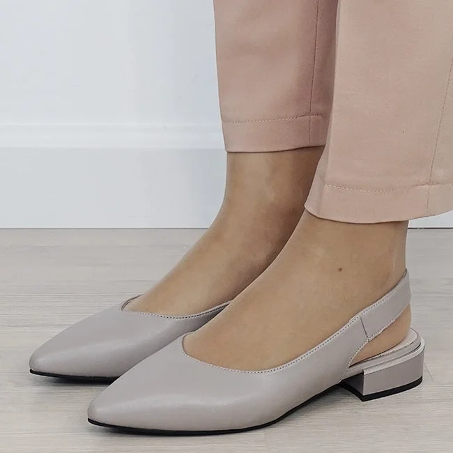 Pantofi gri decupati din piele naturala BY6943-3 03