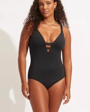 Seafolly costum de baie dintr-o singură piesă pentru femei, dinep V