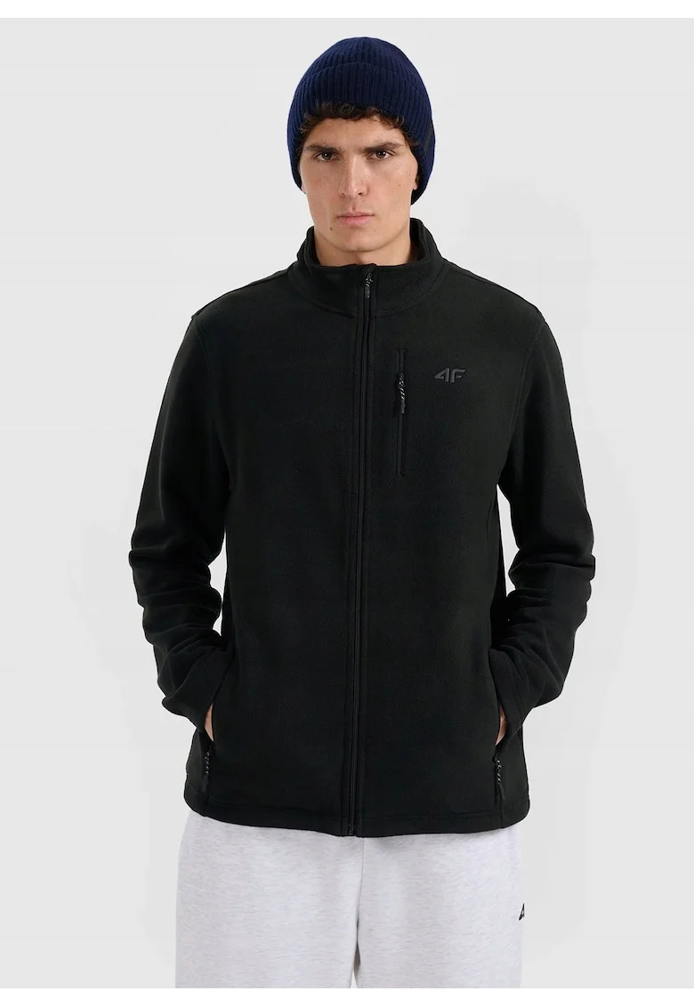 Hanorac barbati  polar, negru, guler