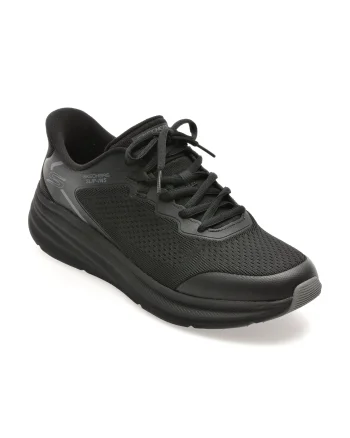 Pantofi sport SKECHERS negri, BOBS SKILLZ, din material textil