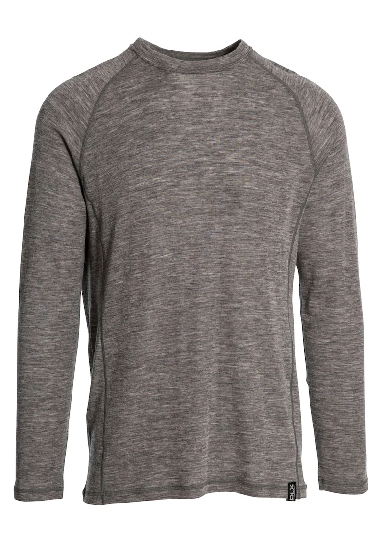 Bluza de lana cu DLX®, pentru ski Wexler, Gri inchis melange