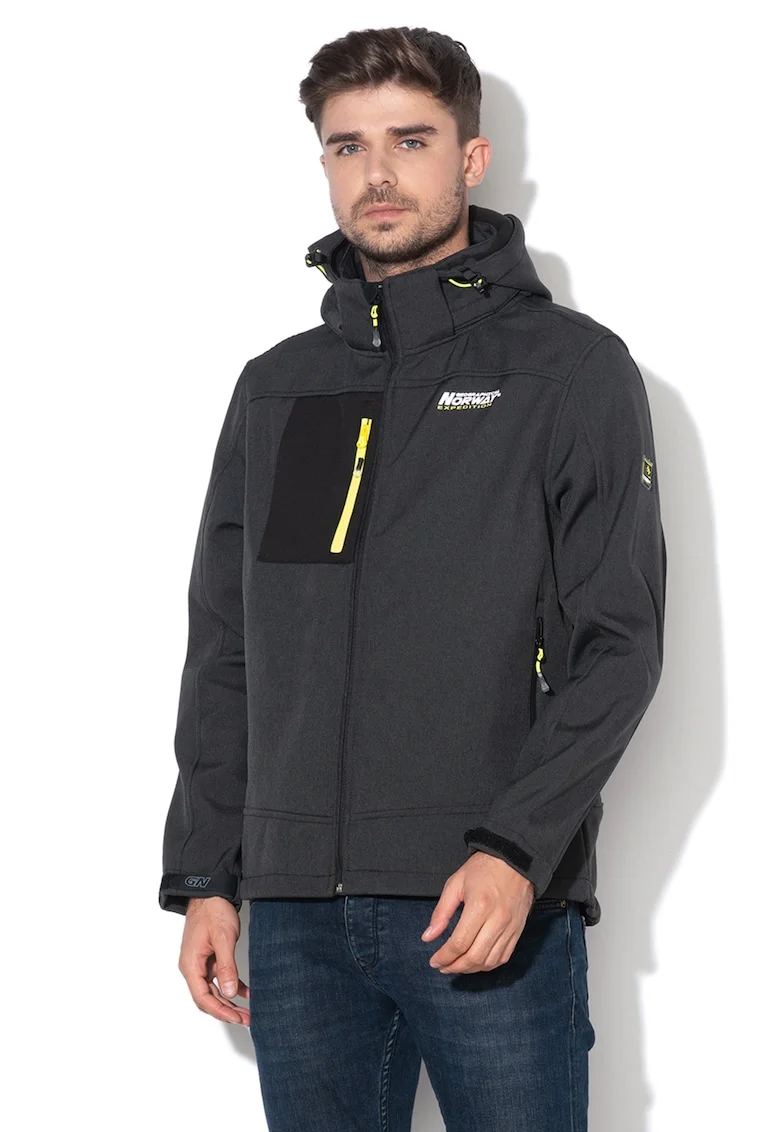 Jacheta cu captuseala din fleece Torefact, Negru stins