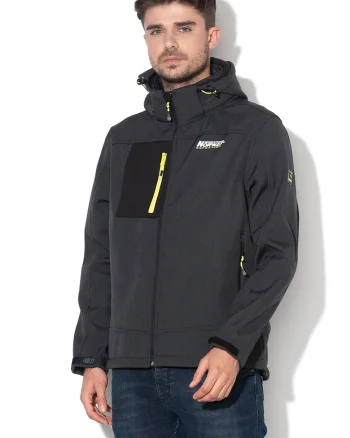Jacheta cu captuseala din fleece Torefact, Negru stins