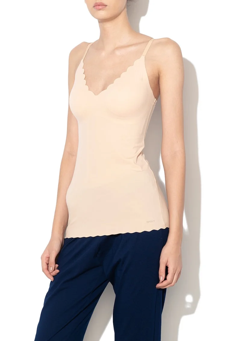Top fara cusaturi cu burete detasabil Micro Lovers, Bej