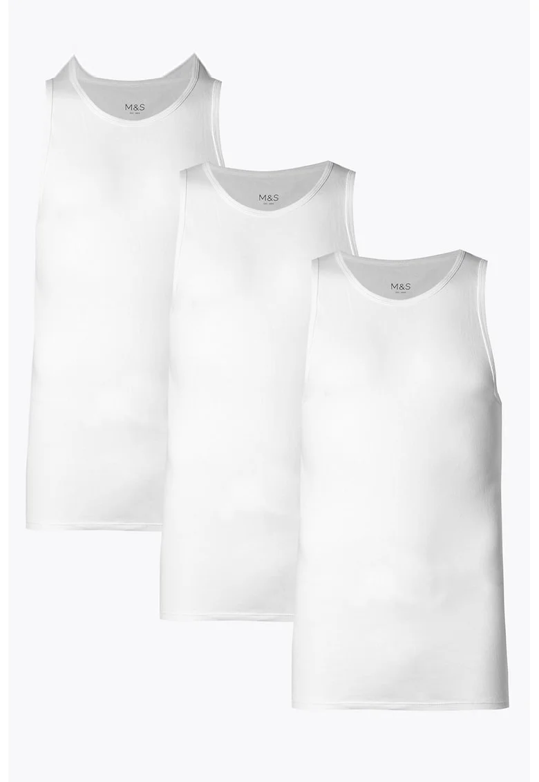 Set de 3 topuri, Alb