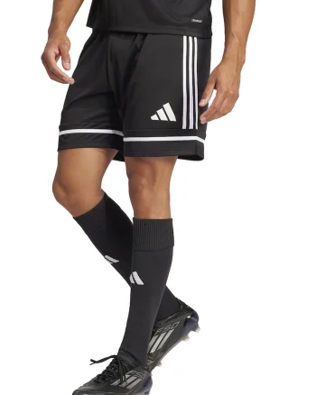 Pantaloni scurti pentru fotbal Squadra 25, Negru stins/Alb murdar