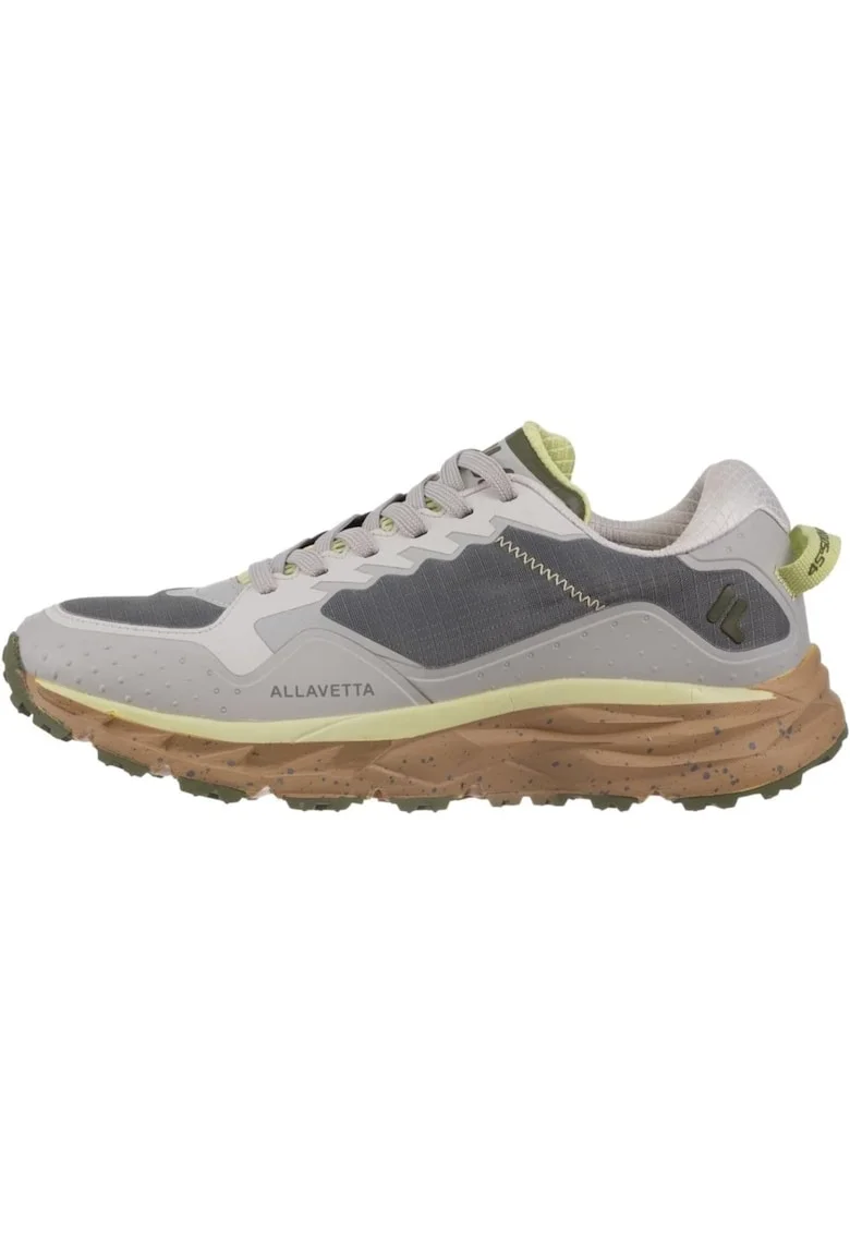 Pantofi sport pentru trekking,  Allavetta, Sintetic, Gri, Gri