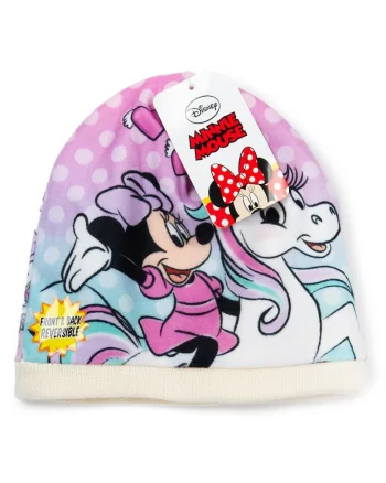 Caciula de iarna pentru fetite,  Minnie Mouse, roz, 52