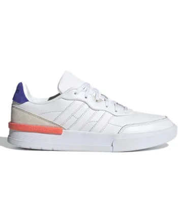 Pantofi sport barbati,  Clubcourt, piele naturala, alb, set cu sireturi si velcro