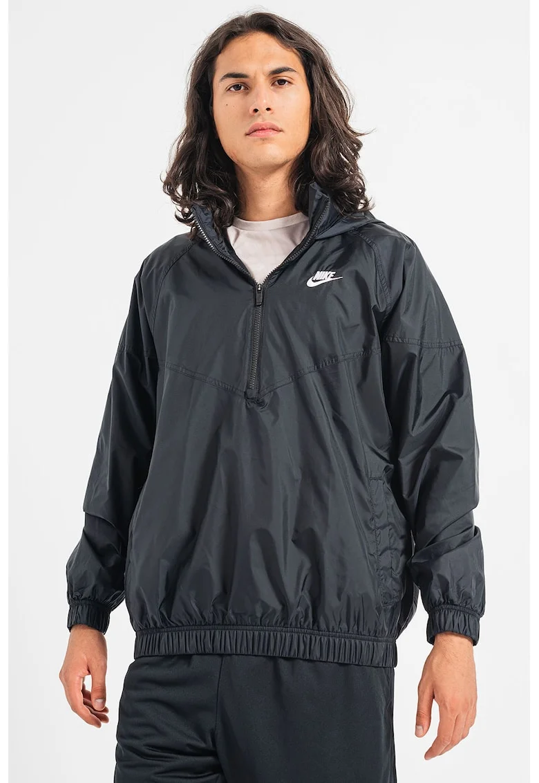 Jacheta Sportswear Windrunner, Alb/Negru
