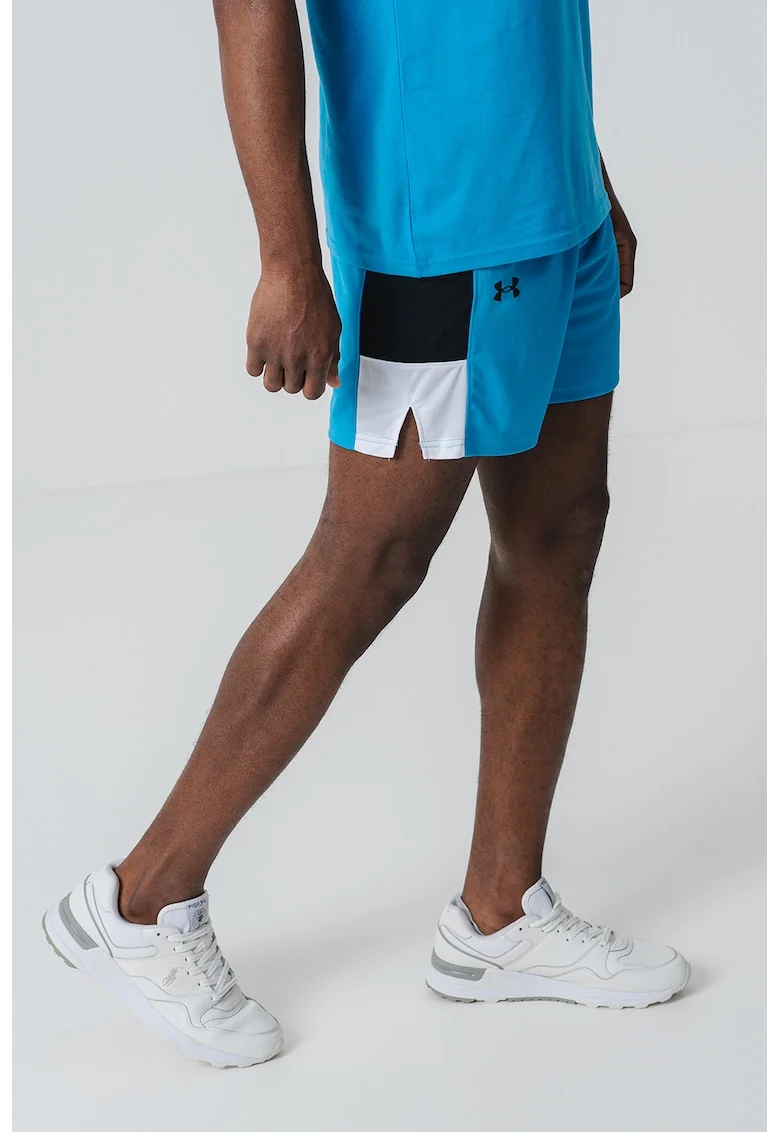 Pantaloni scurti pentru baschet Zone 7" Baseline, Negru/Turcoaz