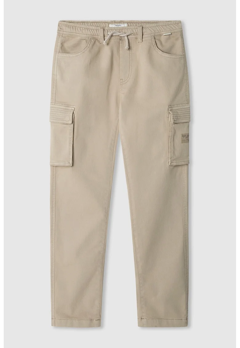 Pantaloni cargo de bumbac, Maro nisip