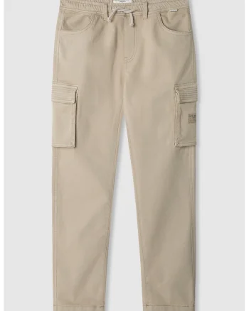 Pantaloni cargo de bumbac, Maro nisip