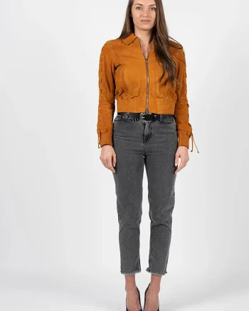 Geaca Scurta Din Piele, XL