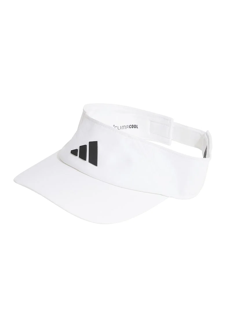 Vizor unisex cu logo pentru antrenament, Negru/Alb optic