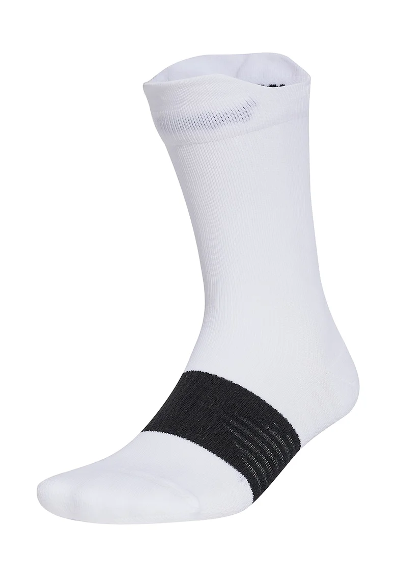 Sosete lungi unisex pentru alergare, Negru/Alb optic