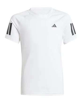 Tricou pentru tenis Club, Negru/Alb optic