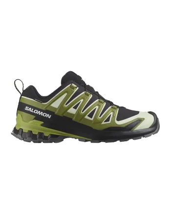 Pantofi pentru alergare pe teren accidentat XA Pro 3D V9 Wide GTX, Negru/Verde masliniu/Bej deschis