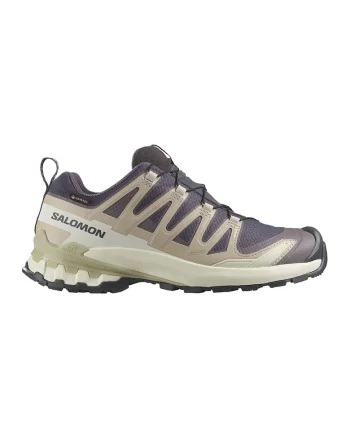 Pantofi cu tehnologie Gore-Tex, pentru fitness Xa Pro 3D V9, Bej/Violet prafuit