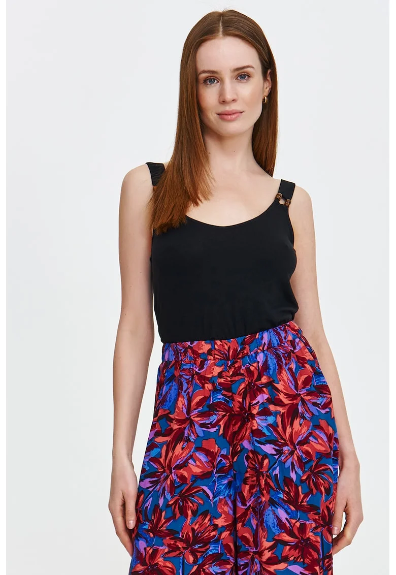Top uni cu margele, Negru
