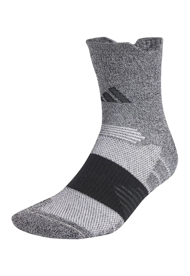 Sosete unisex din amestesc de lyocell cu detaliu logo, pentru alergare, Negru/Gri inchis melange