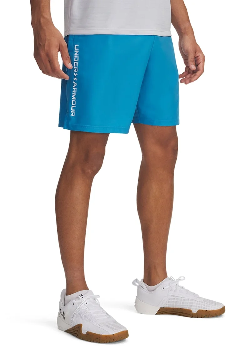 Pantaloni scurti cu detaliu cu logo discret pentru fitness UA Tech™ Wordmark, Albastru