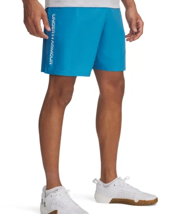Pantaloni scurti cu detaliu cu logo discret pentru fitness UA Tech™ Wordmark, Albastru