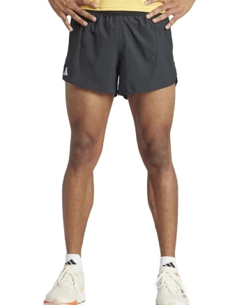 Pantaloni scurti elastici pentru alergare Adizero, Negru