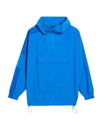 Jacheta unisex  x Ivy Park, oversize, albastra, XXS, poliester, cu gluga