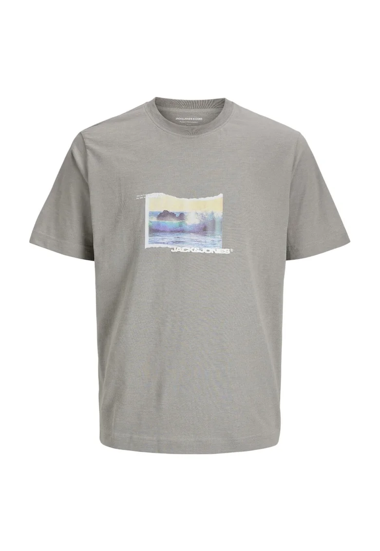 Tricou JACK &JONES Sago Photo Slub 45503, Gri