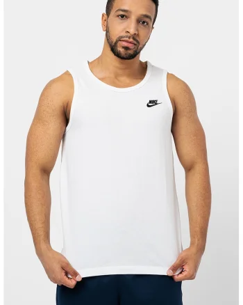 Top cu broderie logo pe piept Sportswear, Alb/Negru