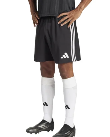 Pantaloni scurti cu logo pentru fotbal, Negru stins/Alb murdar