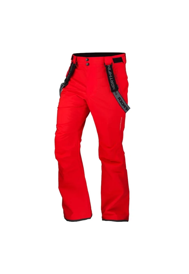 Pantaloni clasici de schi 10K/10K pentru barbati Ishaan, Rosu