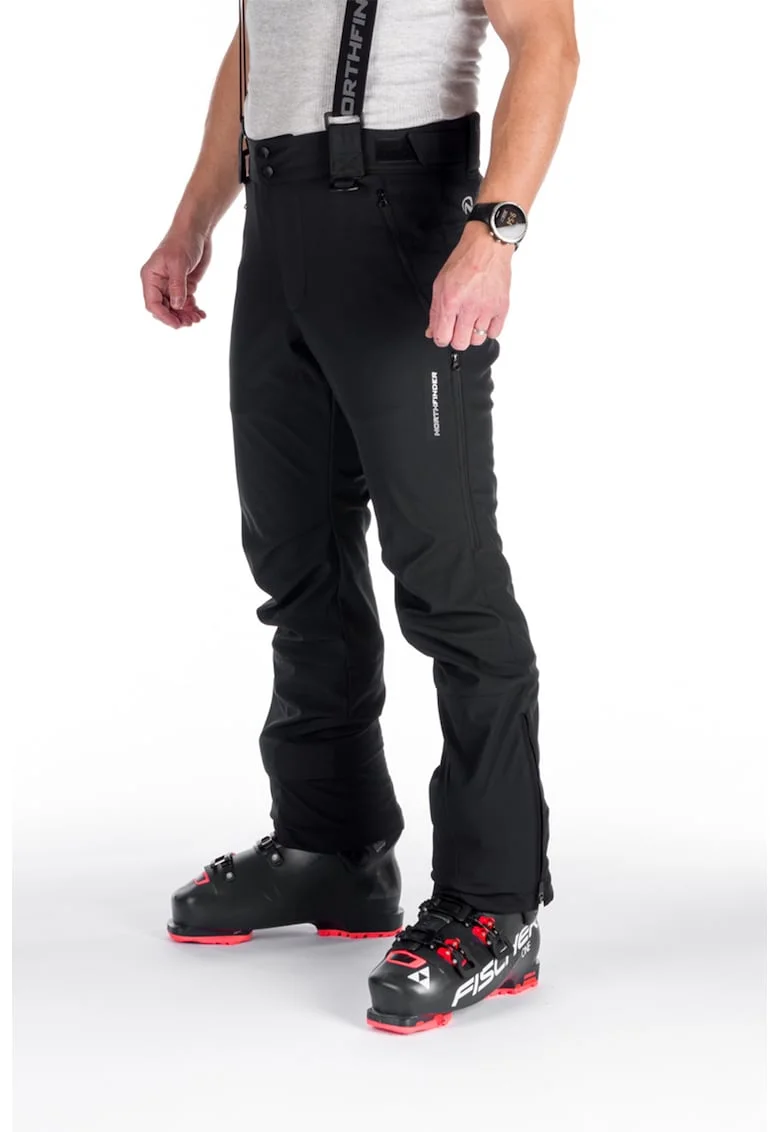 Pantaloni schi softshell 10K/5K barbati Ted, Negru
