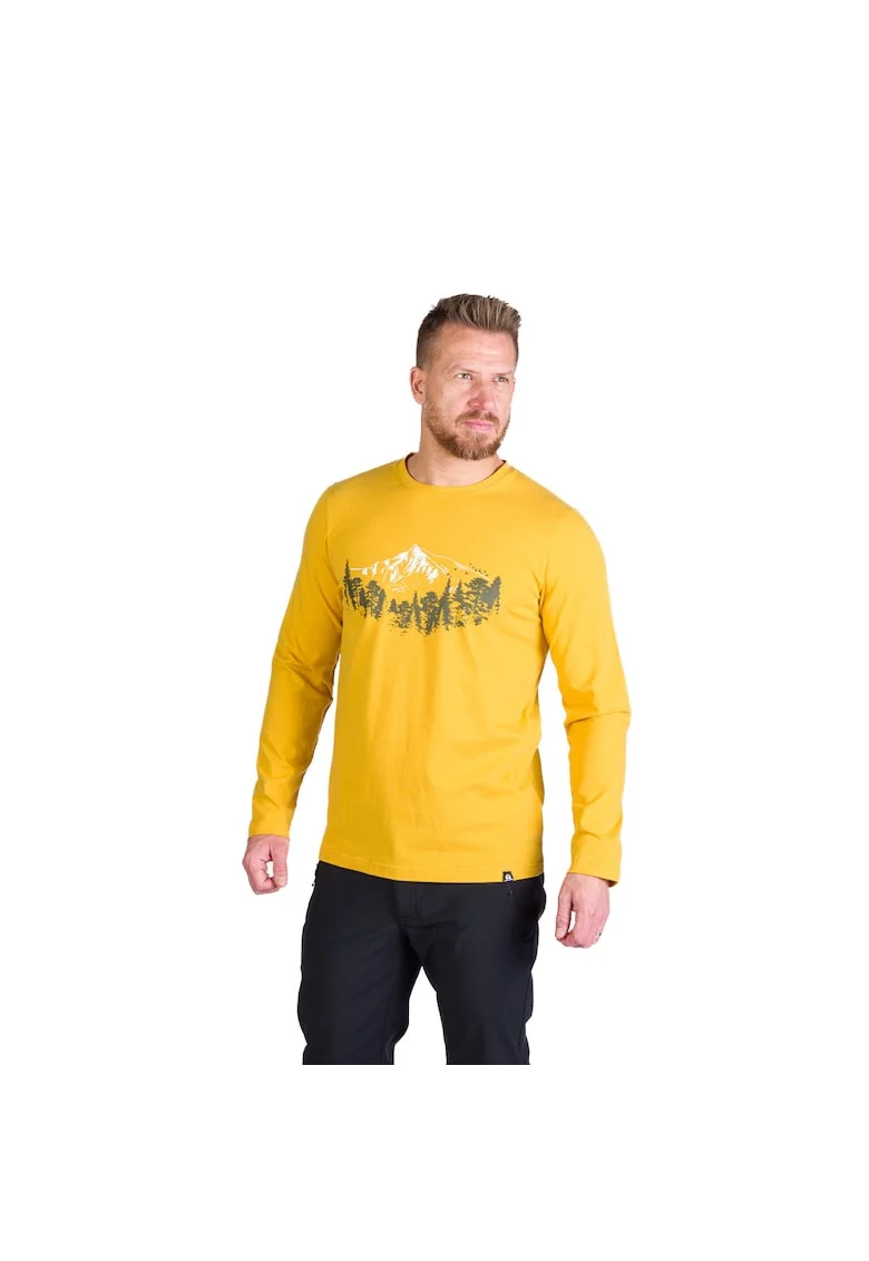 Tricou bumbac cu maneca lunga barbati Stewart, Galben