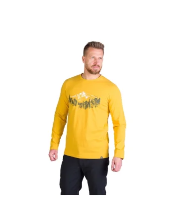 Tricou bumbac cu maneca lunga barbati Stewart, Galben