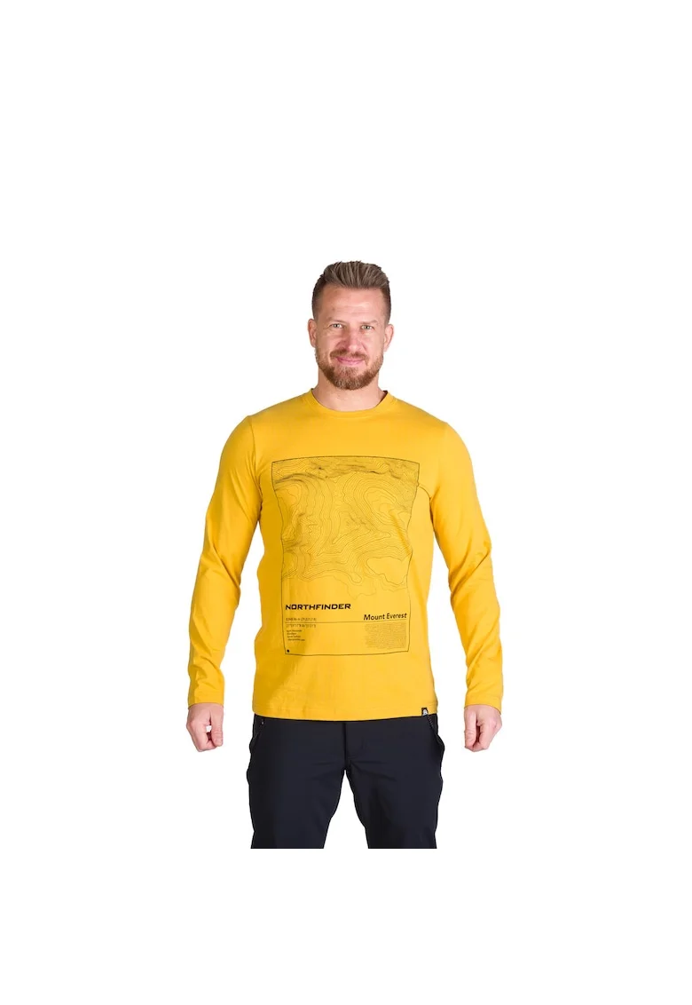 Tricou bumbac cu maneca lunga barbati Henderson, Galben