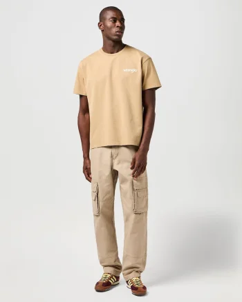 Pantaloni barbati,  Cj Rel Cargo, bej, bumbac,