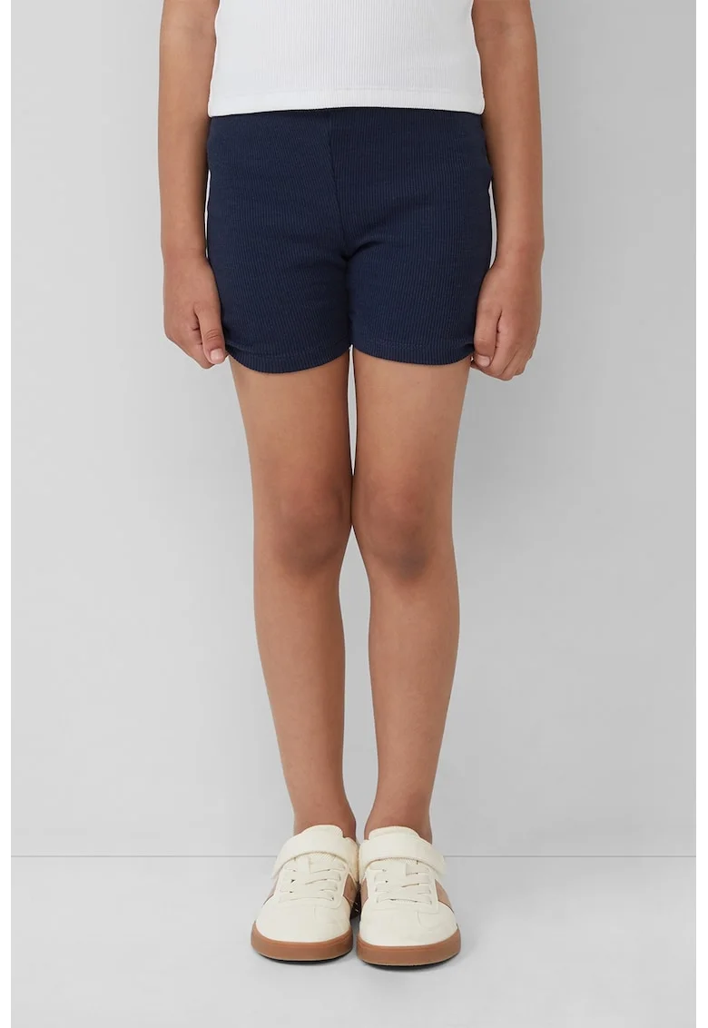 Colanti scurti cu model uni, Bleumarin