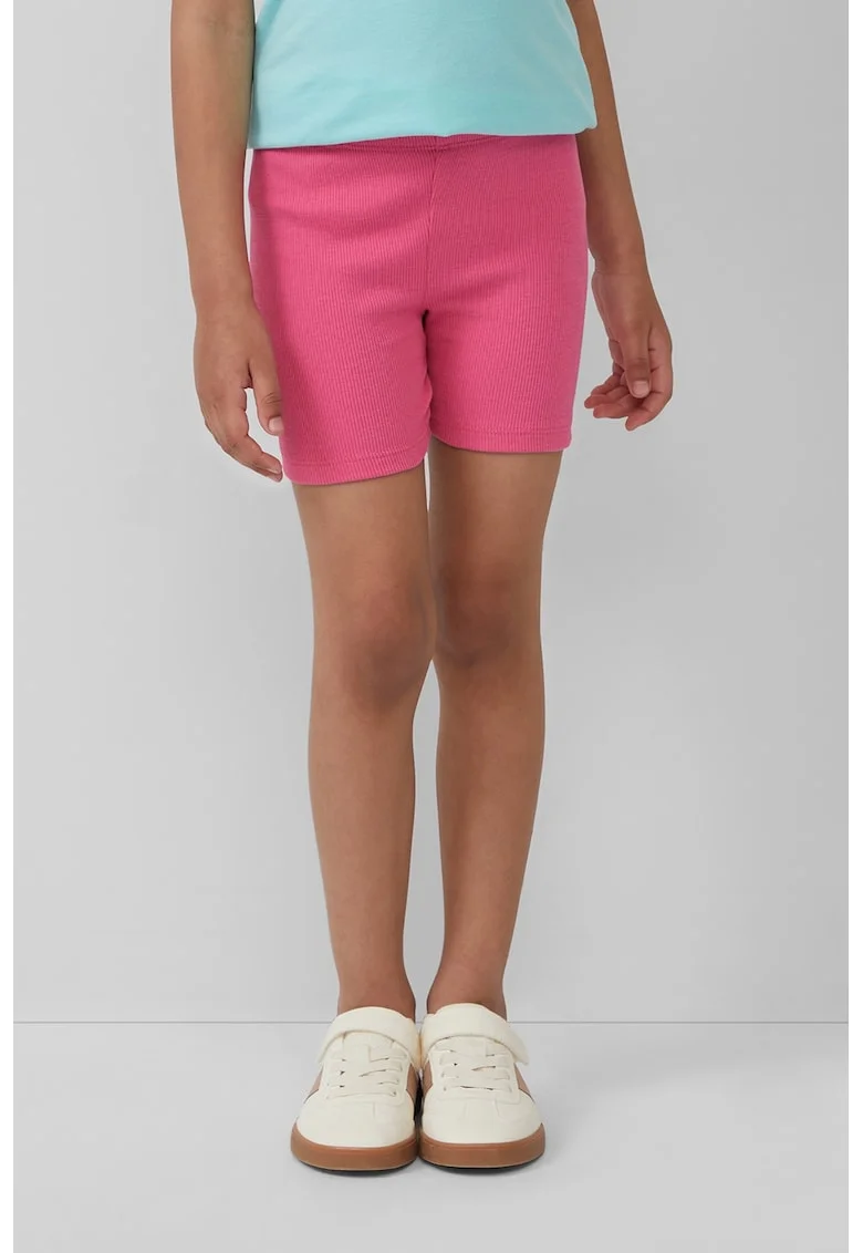 Colanti scurti cu model uni, Roz pastel
